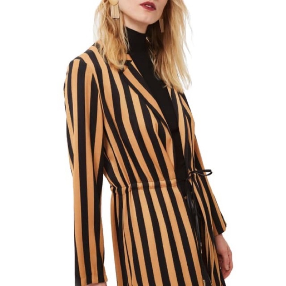 Topshop Stripe Duster Jacket